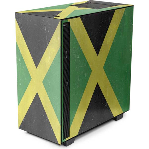 Jamaica Flag Distressed NZXT H510 Compact ATX Mid-Tower Case Skin